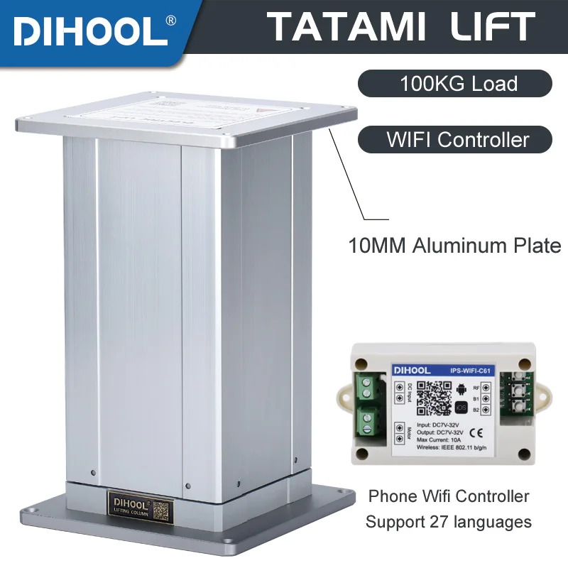 Columna elevadora de Tatami, actuador de plataforma de escritorio ajustable de aluminio DC12V 24V, Control de Motor, mesa eléctrica, soporte de