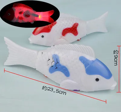 Whole Body Light Electric Music Rocking Fish Tail Will Be Brighter With Lamp Electronic Plastic Flashing Battery Operated 2021