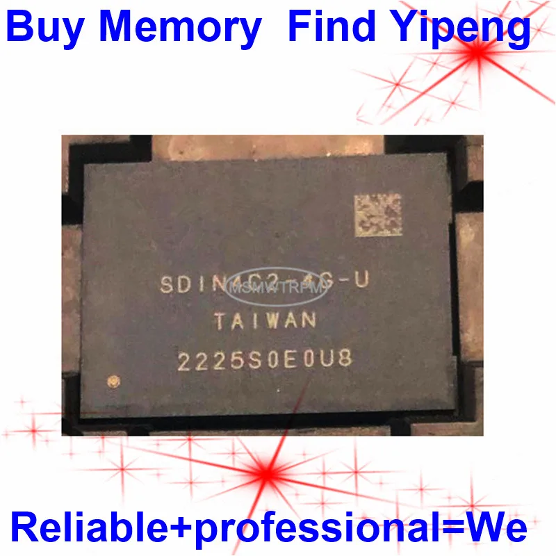 

SDIN4C2-4G BGA169Ball EMMC 4GB Mobilephone Memory New original and Second-hand Soldered Balls Tested OK