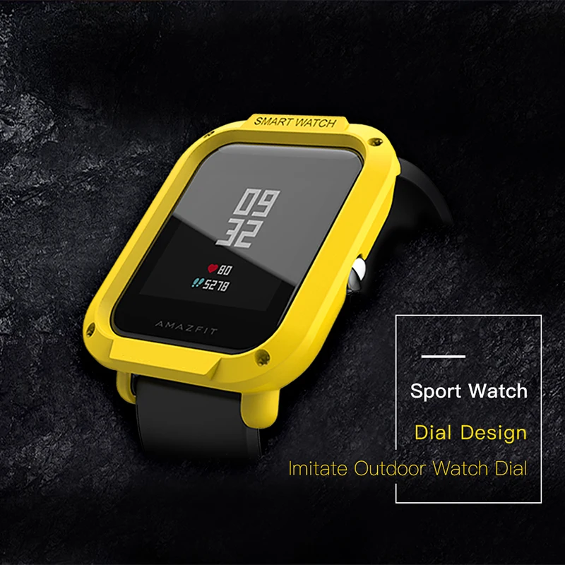 SIKAI For Amazfit Bip Smart Watch Accessories Colorful PC Sport Case For Xiaomi Huami Youth Watch Cover Protect Shell