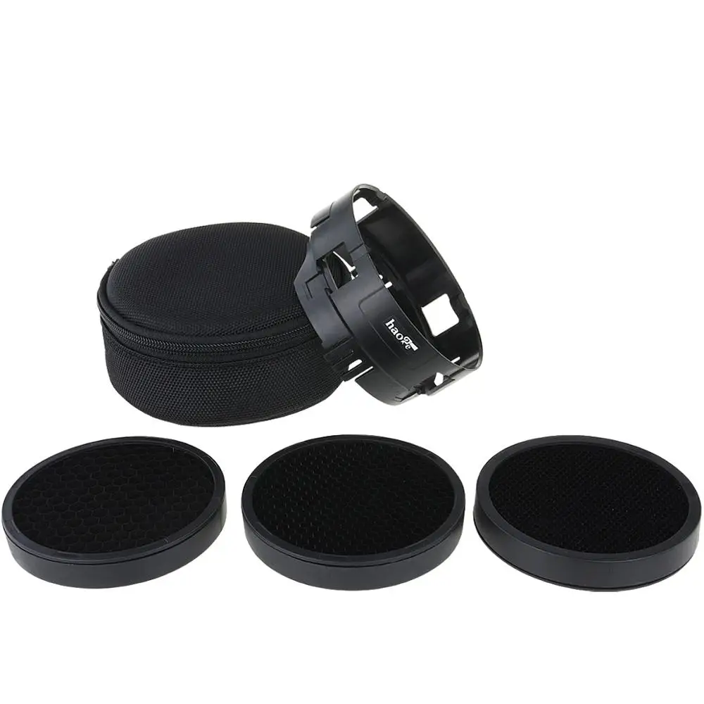 Kit de grade de flash off-camera Haoge para luz estroboscópica Monolight Profoto B1 e B2