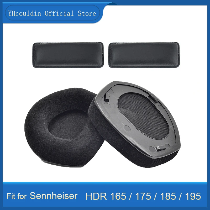 Yhcouldin almofadas de orelha para sennheiser hdr 165 175 185 195., capa de substituição em vela de plástico.
