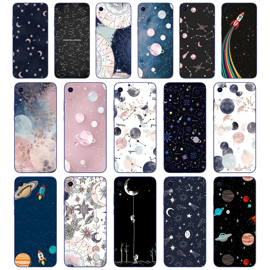 384FG Star Space Moon Soft Silicone Tpu Cover Case for Huawei Honor 8A 9A 8S 9S Pime 10i 20i Case