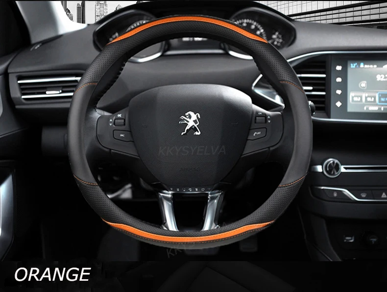 Auto Lenkrad Abdeckung Carbon Faser + Leder Für Peugeot 208 2012 ~ 2018 Peugeot 308 2014 ~ 2021 2008 2013 ~ 2018 Auto Zubehör – Detail 3