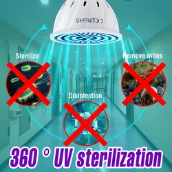 E27 Lampada battericida UV led 220V E14 UVC luce germicida Led GU10 disinfezione uccidere i germi acaro lampadina LED ozono Lampada