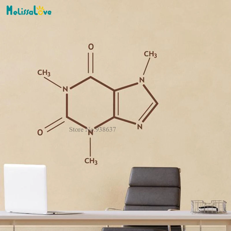 Molecular Structure Wall Decal Science Study Room Home Decor Removable Vinyl Wall Stickers BB801