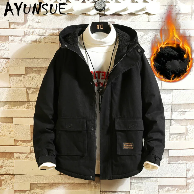 

Men 2020 New Winter Plus Size Hooded Casual Warm Cotton Coat Jacket Parka Hombre 6XL 10001J2091 YY1596