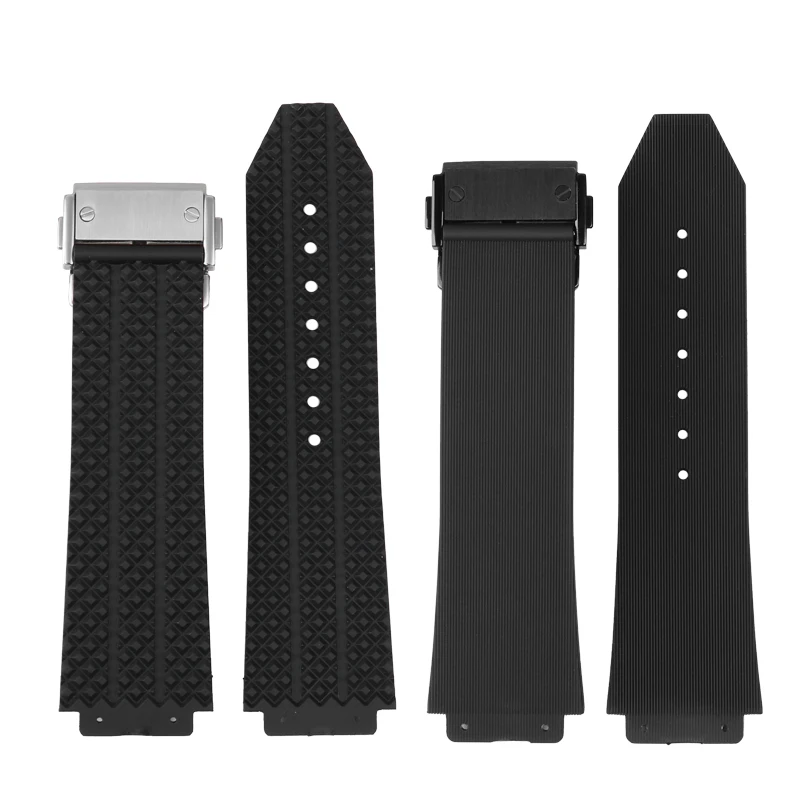 Rubber Watchband For HUBLOT BIG BANG Silicone 25*19mm Waterproof Men Strap With Butterfly Buckle Tool Watch Accessories Bracelet