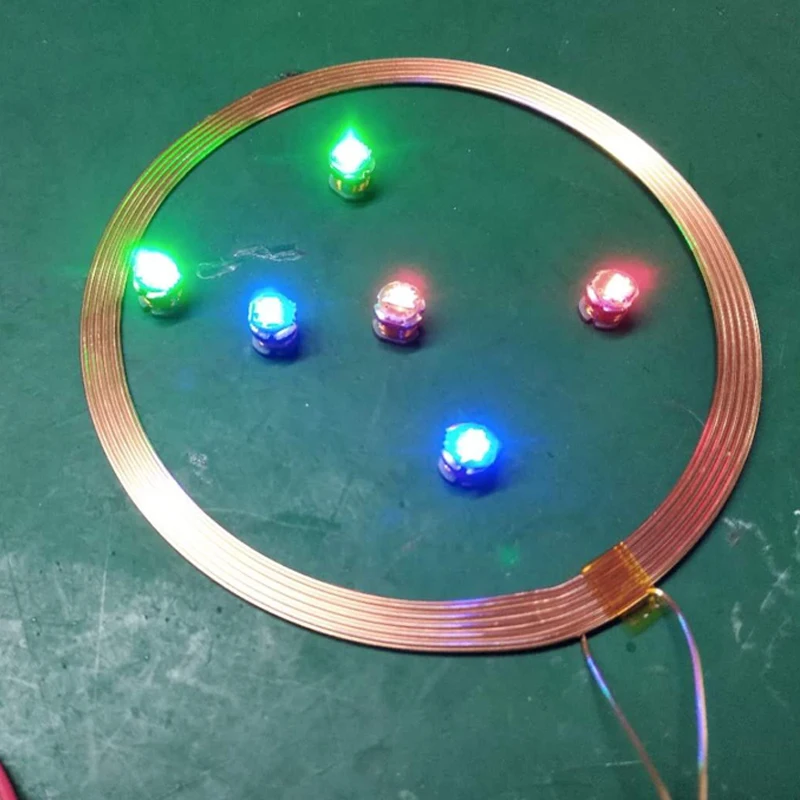 1PC One-To-Many Wireless Power Supply Lamp Beads Hand-Made Colorful LED Induction Decorative Lights Wireless Power Transmission