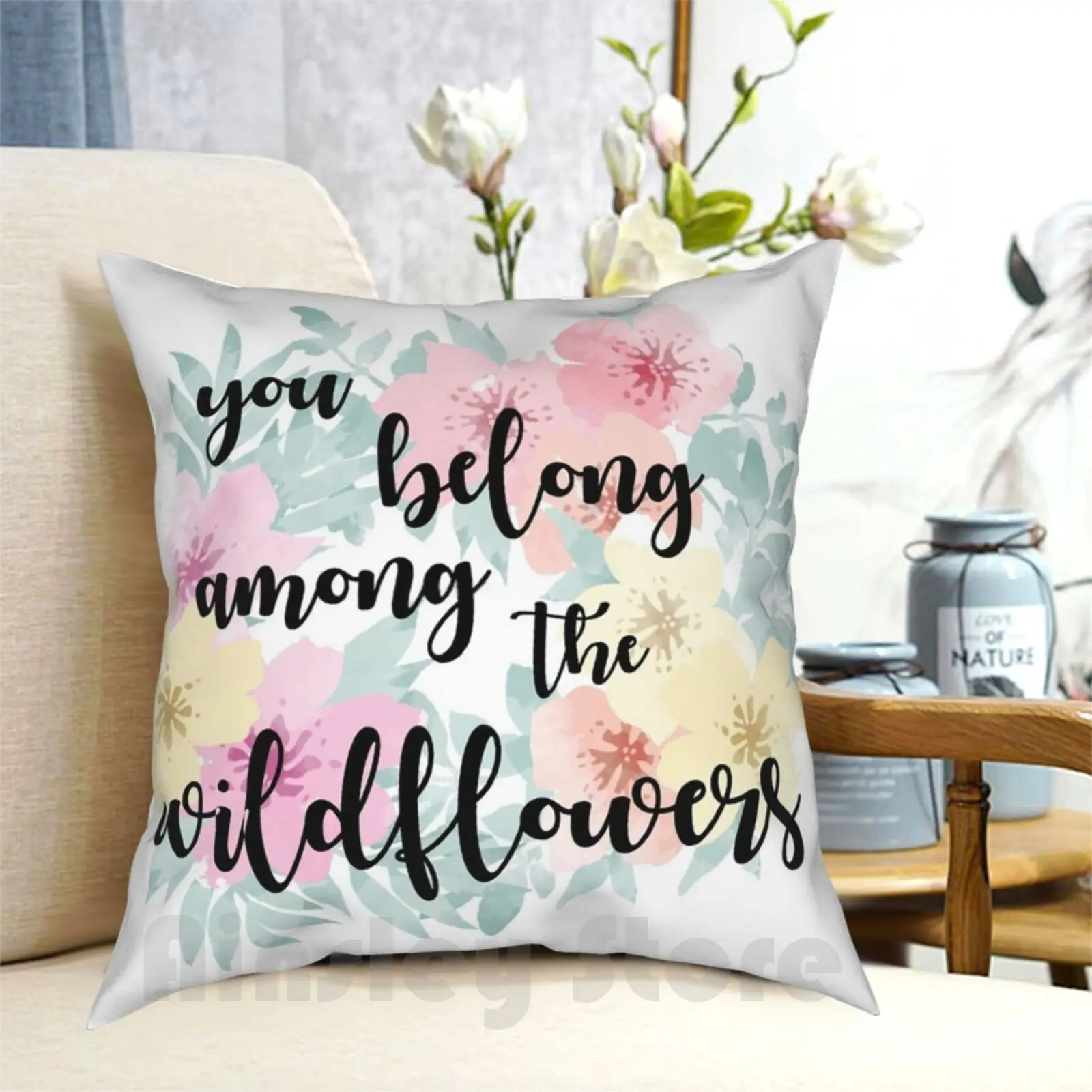 Taie d'oreiller imprimée You Belong The Wildflowers, taie d'oreiller douce pour la maison, vous appartenez parmi les fleurs sauvages, Miley Cyrus Tom