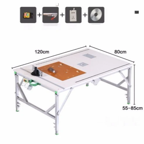 Woodworking saw table, small woodworking electric table, portable lifting table, multi-function operating table