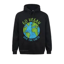 Sudadera con capucha Retro Vintage Go Vegan Save Climate Change, divertida Sudadera con capucha para el día de la tierra, nueva marca, sudaderas con capucha para hombres, nueva fiesta