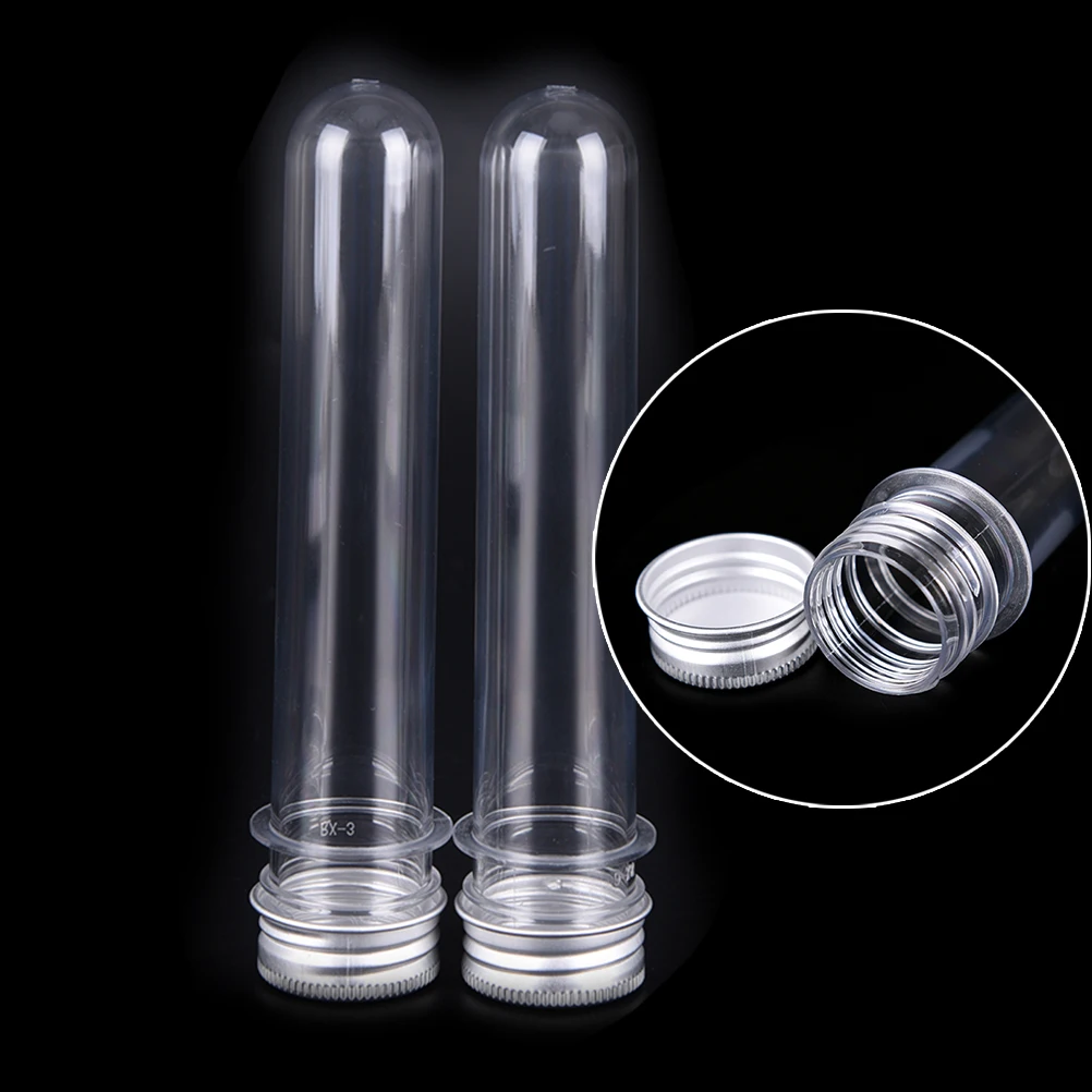 High Quality 40ml transparent mask bath salt test plastic tube with aluminum cap empty clear pet cosmetic tube