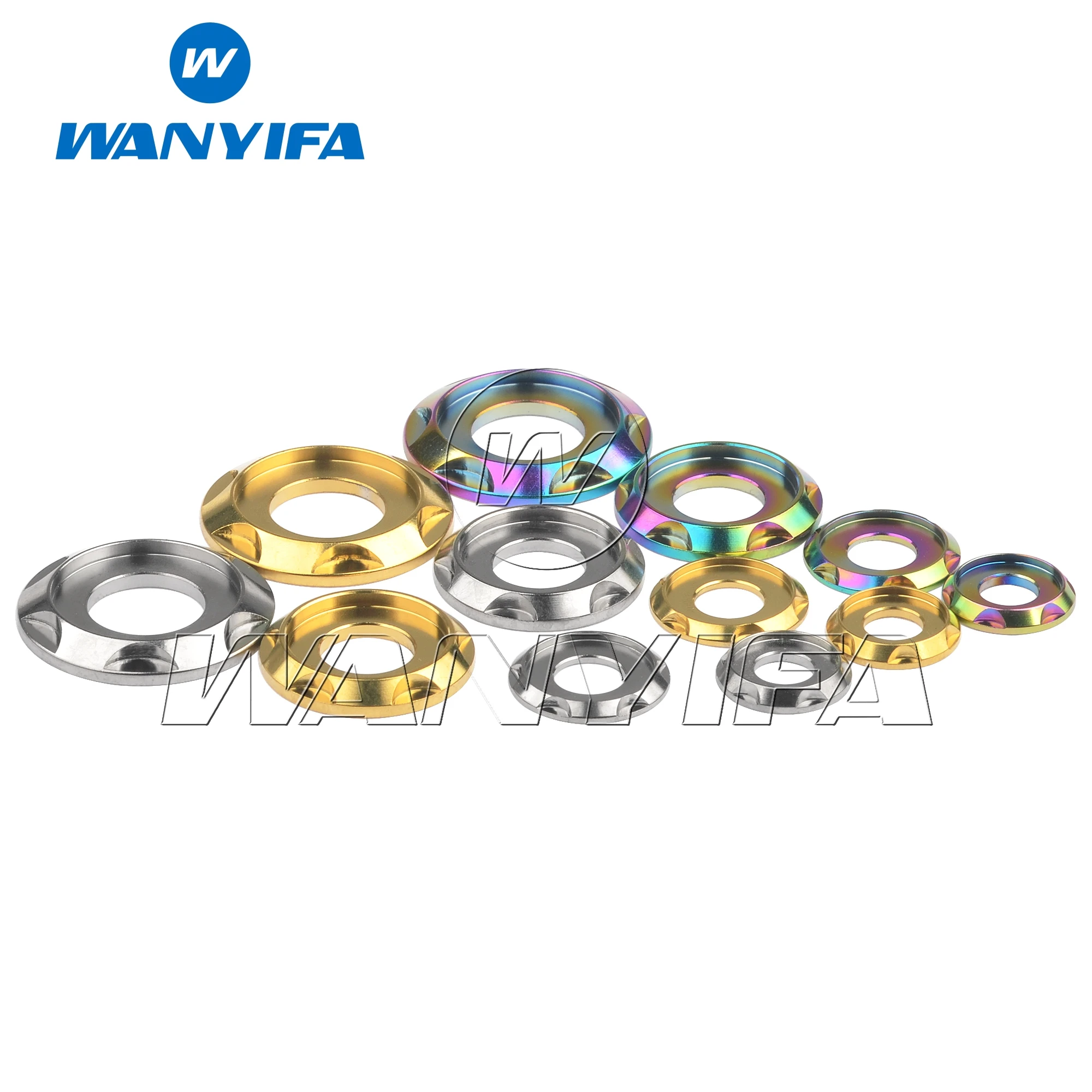 Wanyifa Titanium Washer M5 M6 M8 M10 Fancy Decorative Gasket Spacer for Bike Motorcycle Car