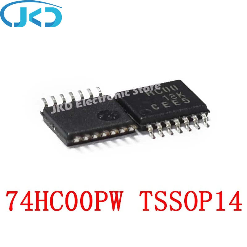 10pcs 74HC00PW 74HC00P 74HC00 TSSOP-14  New IC