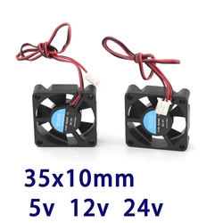 3d część drukarki wentylator 3510 2 piny 35mm 35x35x10mm 3.5cm karta graficzna DC 5V / 12V 24V 2P 1 sztuk