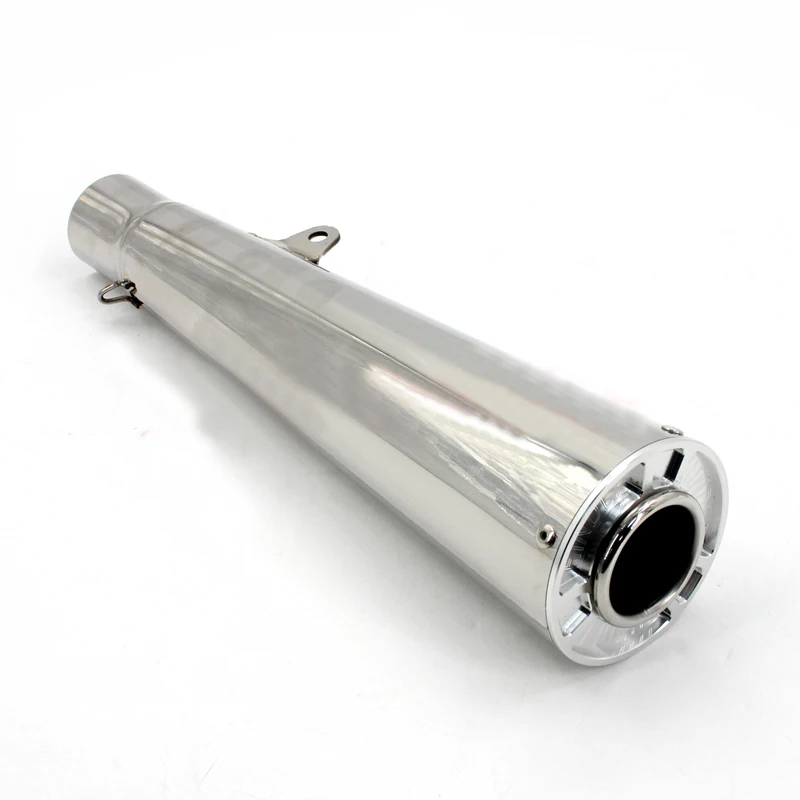 51MM Universal Motorcycle Exhaust Muffler Pipe Exhaust Black Chrome Color Fit cafe racer For hayabusa 1999 GSXR1300 CBR600 HP4