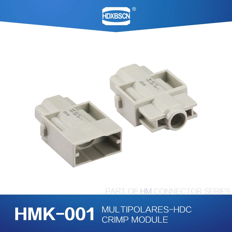HDXBSCN Industrial rectangular heavy duty connector HDC HMK-001 Crimp Module Male Female Inserter Harting 830V 100A