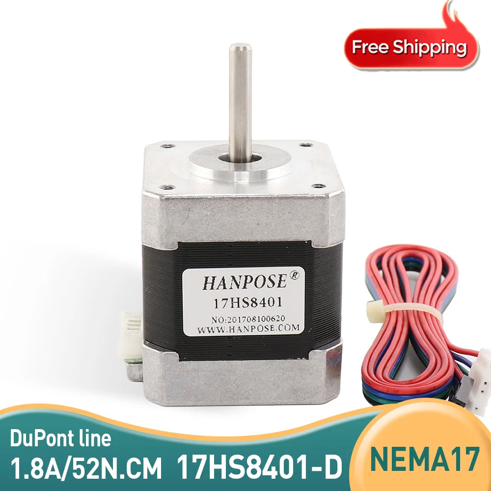 1PCS  4-lead Nema17 Stepper Motor 42 motor 17HS8401  1.8A CE ROSH ISO CNC Laser and 3D printer with DuPont line