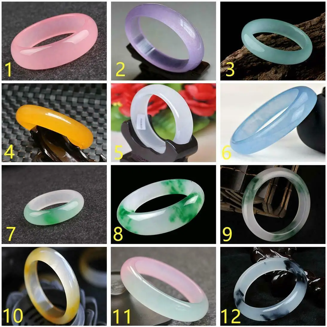 

Fashion 100% Natural Color JADE Jadeite Bead Beads Bangle Bracelet 56mm-62mm