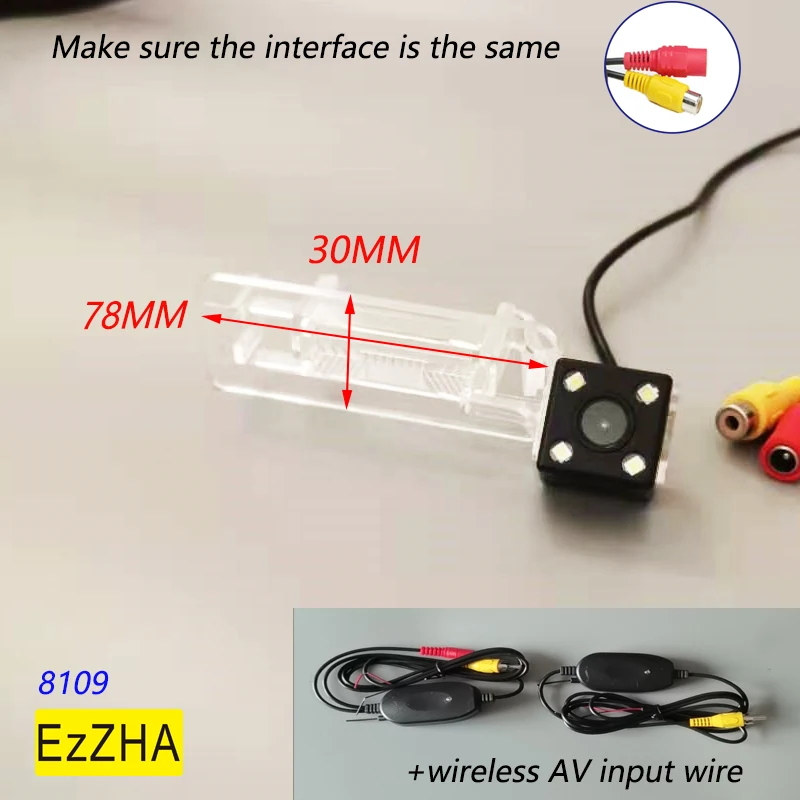 

EzZHA Wireless Car CCD Rear Camera 4 8 12 Led Dynamic/ Fixed Night Vision Waterproof For Mercedes Benz Smart Fortwo / Smart ED