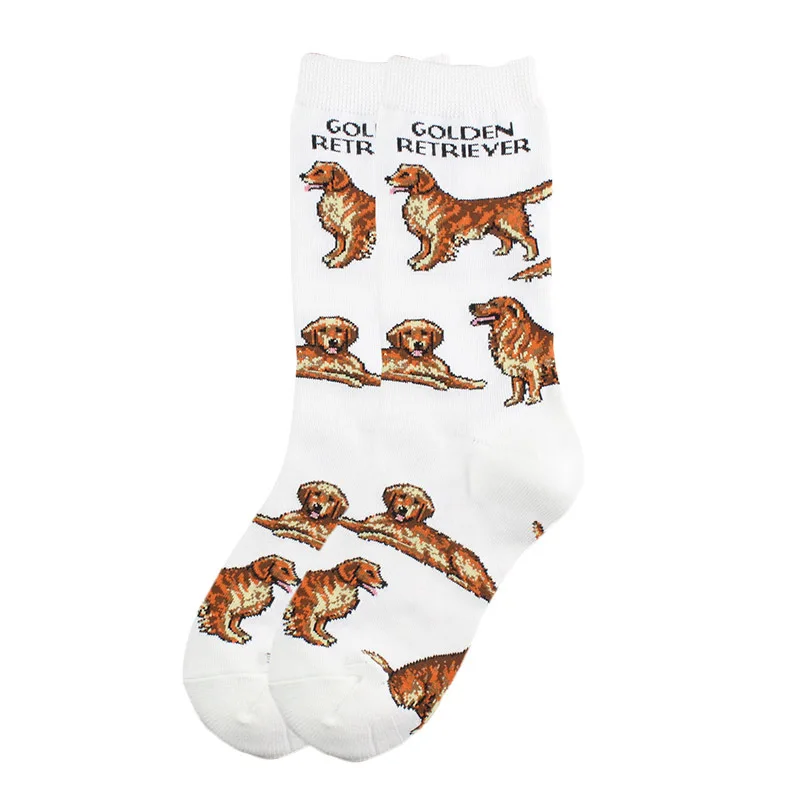 Dstresssunshine Crew Fashion Funny Chaussettes, Border Collie, Schnauzer Lab, Scottie, BelaurBoxer, PDPBulldog, Sheltie, Golden DreliRetriever