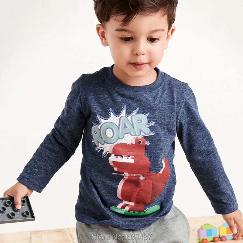 

Baby Boys Clothes Dinosaur Bebe Kids t Shirts Spring Autumn 100% Cotton Tops Boys Blouses Undershirt Kids Cartoon Tees New 2020