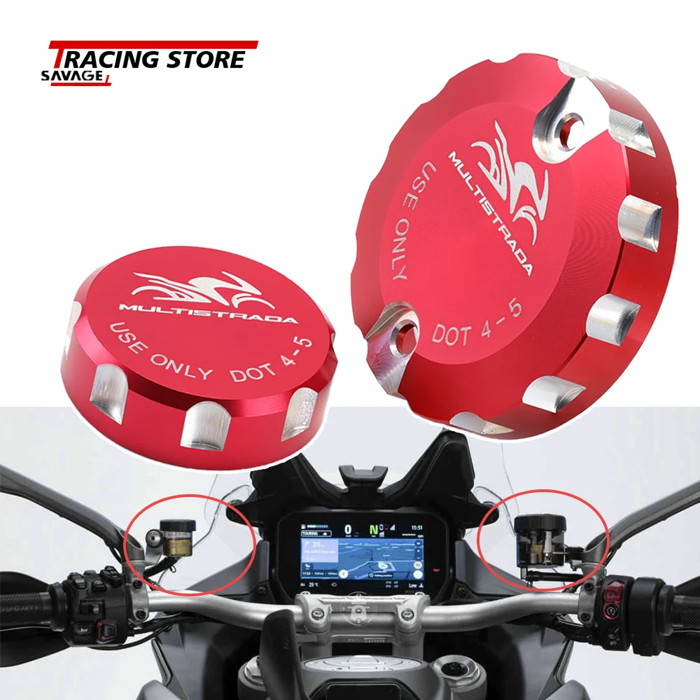 Front Clutch Brake Reservoir Cover For DUCATI Multistrada 1260 1260S 1200 S DVT Enduro Motorcycle Parts Fluid Cylinder Cap