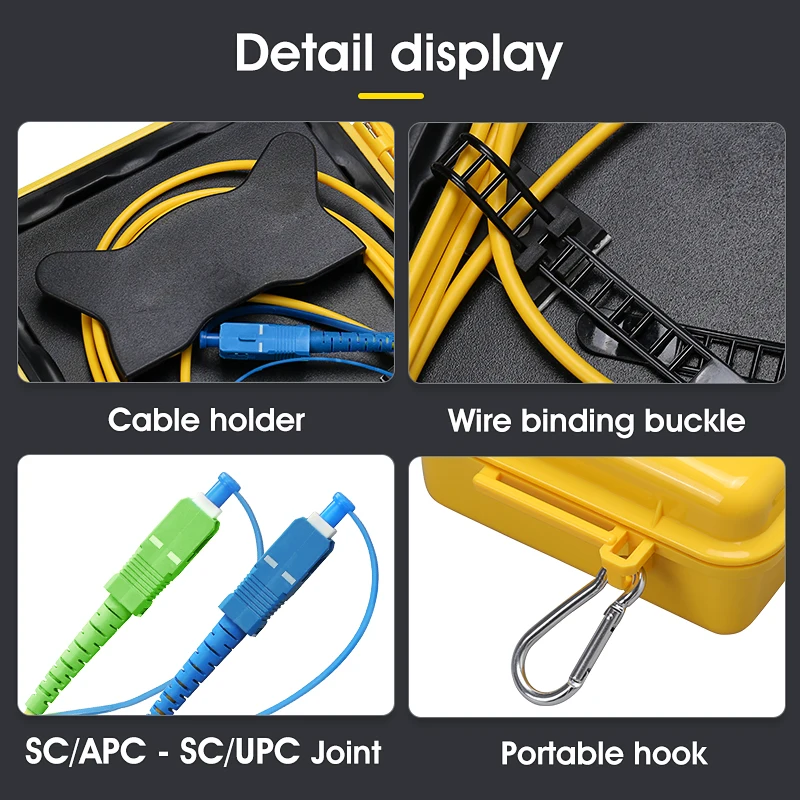 Imagem -03 - Upc-sc Apc Otdr Linha de Extensão de Teste de Fibra Óptica Otdr Lançamento Cabo Zona Morta Anel de Fibra Eliminador Único Modo 500m 1km 2km sc