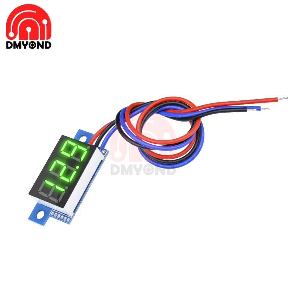 DC 0-100V 0.36 inch Mini 3-Wire Gauge Voltage Meter Voltmeter Digital LED Display Digital Panel Meter Detector Monitor Tools