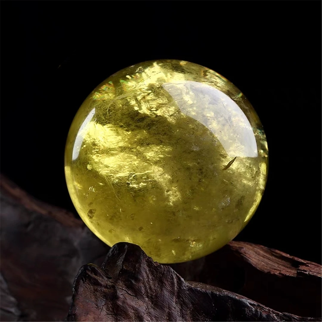 Natural Citrine Clear Quartz Phantom Garden Images Crystal Ball Feng Shui God Of Wealth Reiki Jewelry Sphere Decor For Furniture