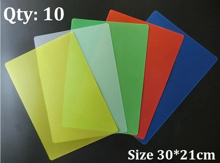 10 Sheets Size 21*30cm Matte Translucent Color PVC Acetate Sheets Plastic Binding Cover With Round Corner Thickness 0.3mm