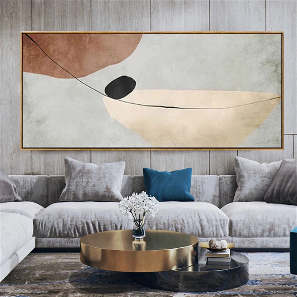 Modern Minimalist Room Decor Wall Picture Handmade Oil Paintings Abstract Outline Drawing Canvas Painting For Home Porch Trim