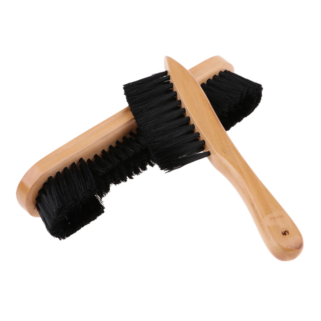 Durable Billiards 9 Inch Wooden Pool Table and Rail Brush Set Cleaner Cleaning Tool  ( won't fall out bristles)