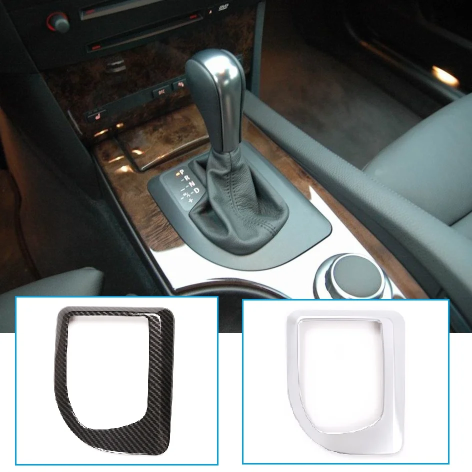 ABS Chrome Inner Center Console Gear Shift Cover Trim Sticker For BMW 5 Series E60 2004-2007 Car Accessories