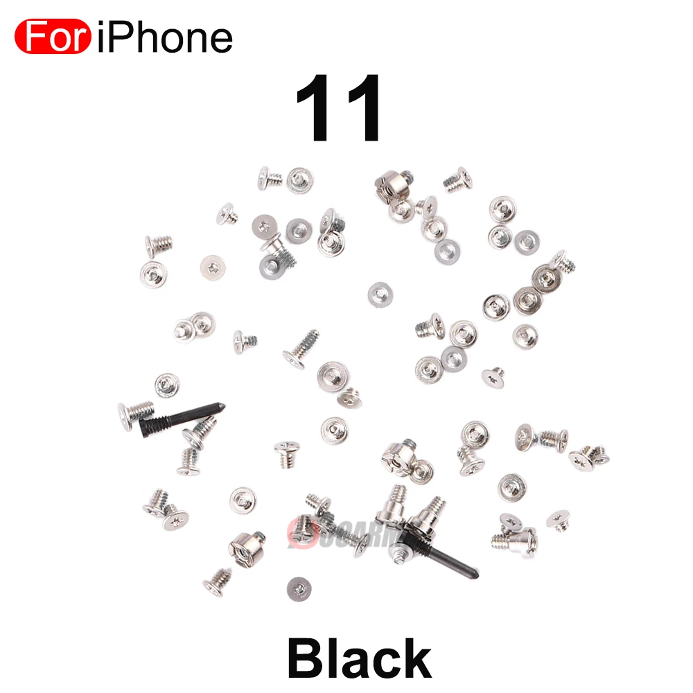 5Sets/Lot For iPhone 11 Full Set Screws Inside Motherboard Frame With Bottom Bolts Black Silver Gold Replacement Parts