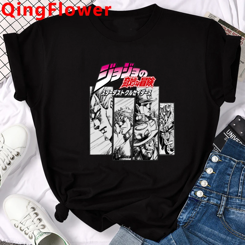 Manga Jojo Bizarre Adventure T Shirt Men Japan Anime Summer T-shirt Kawaii Jojo Graphic Tshirt Unisex 90s Graphic Top Tees Male