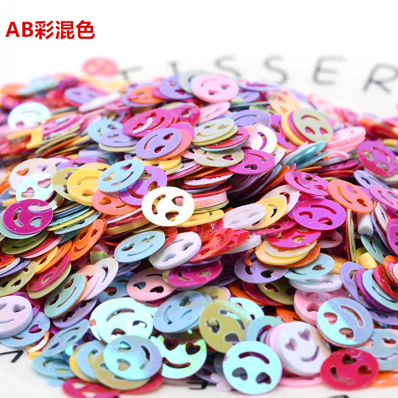 

Smiley face Shape PVC loose Sequins Glitter Paillettes for Nail Art manicure/sewing/wedding decoration confett 10/20/50g
