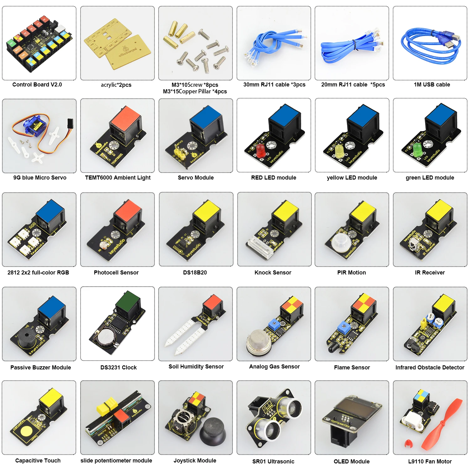 Keyestudio EASY Plug Ultimate Starter Kit For Arduino STEM EDU With Mixly Block Learning Arduino Kit