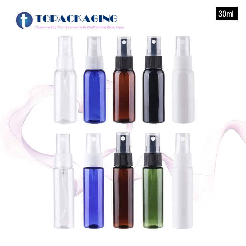 

50PCS*30ML Spray Pump Bottle Green Plastic Perfume Refillable Packing Empty Cosmetic Container Sample Parfume Fine Mist Atomizer