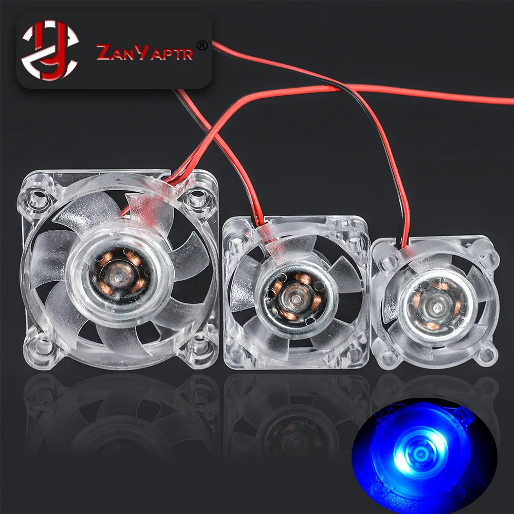 3D Printer 2510 3010 4010 Cooling Fan LED Light Cooler Fan Luminous Hydraulic Bearing Fan Mini 12V/24V Radiator For V6 Hotend