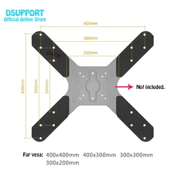 Rozszerzenie VESA adapter z 200x200mm do 400x400mm dla mocowanie telewizora i uchwyt monitora