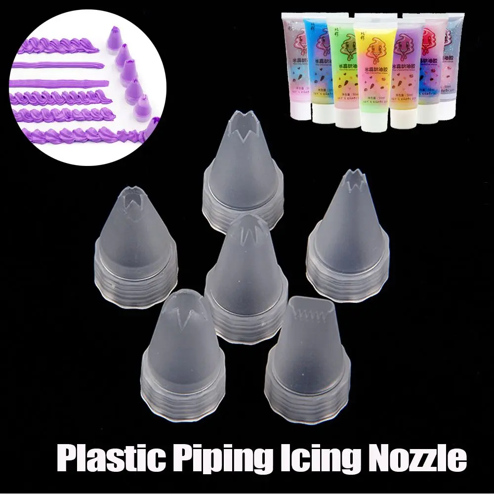 Boquilla de glaseado de plástico para funda de teléfono móvil, accesorios de bricolaje, pegamento de crema, Gel de crema de simulación, 10 piezas
