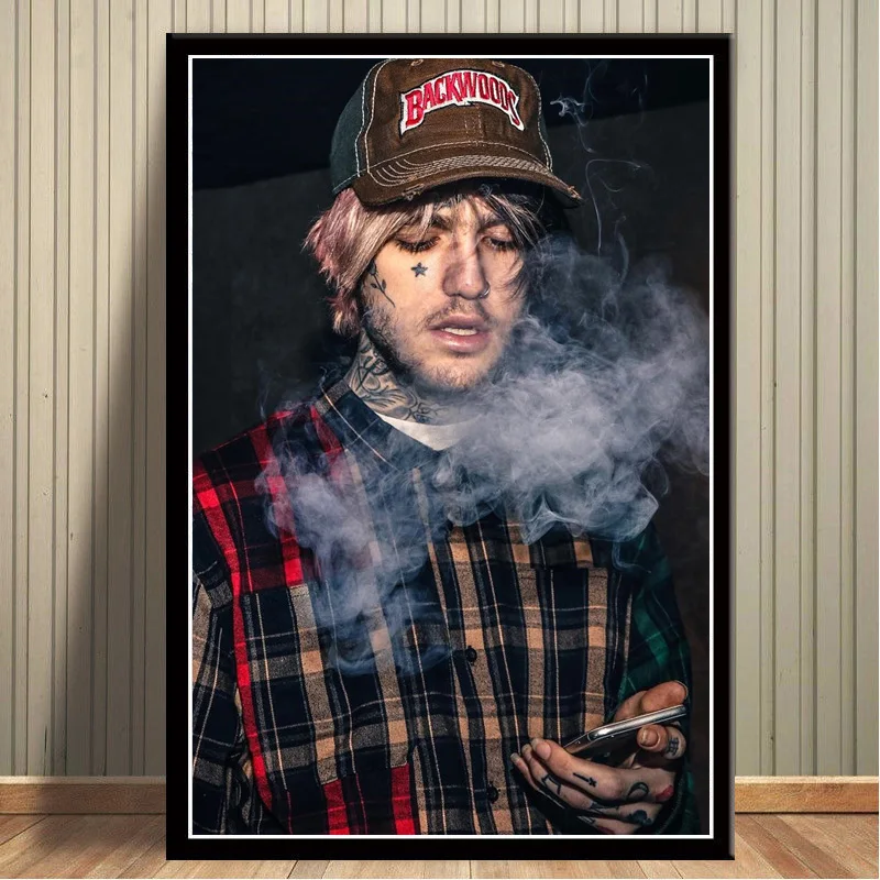 Hot Lil Peep R.I.P Rapper Music Singer Star Poster And Prints Wall Art Canvas Painting Wall Pictures Home Decor quadro cuadros