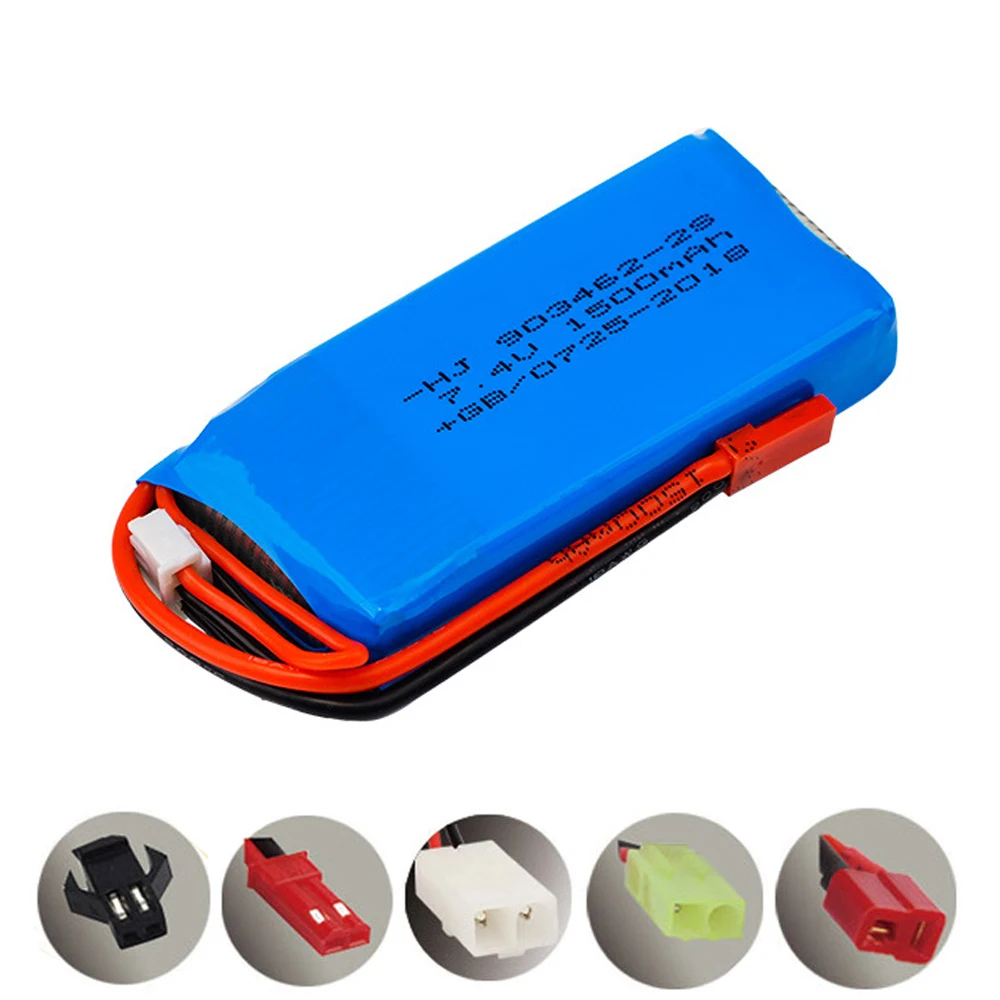 

7,4 V 1500mah 903462 Lipo батарея для WLtoys V913 L959 L969 L979 L202 L212 A959 12428 HJ816 HJ817 RC модель автомобиля части игрушки батарея