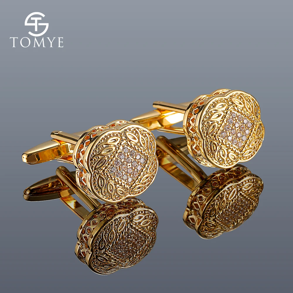 Cufflinks Mens TOMYE XK20S007 High Quality Luxury Zircon 3 Colors Optional Texudo Shirt Formal Business Cuff Links Wedding Gifts