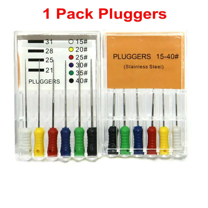 1Pack Dental Pluggers Files Stainless Steel 21mm 25mm for Condensating Gutta Percha Endo Files Endodontics Instruments