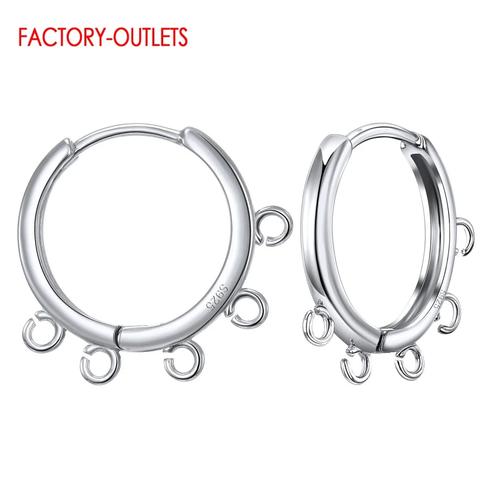 

Big Sale Genuine 925 Sterling Silver Earring Findings Women Fashion Jewelry Components For DIY Jewelry Beautiful Price