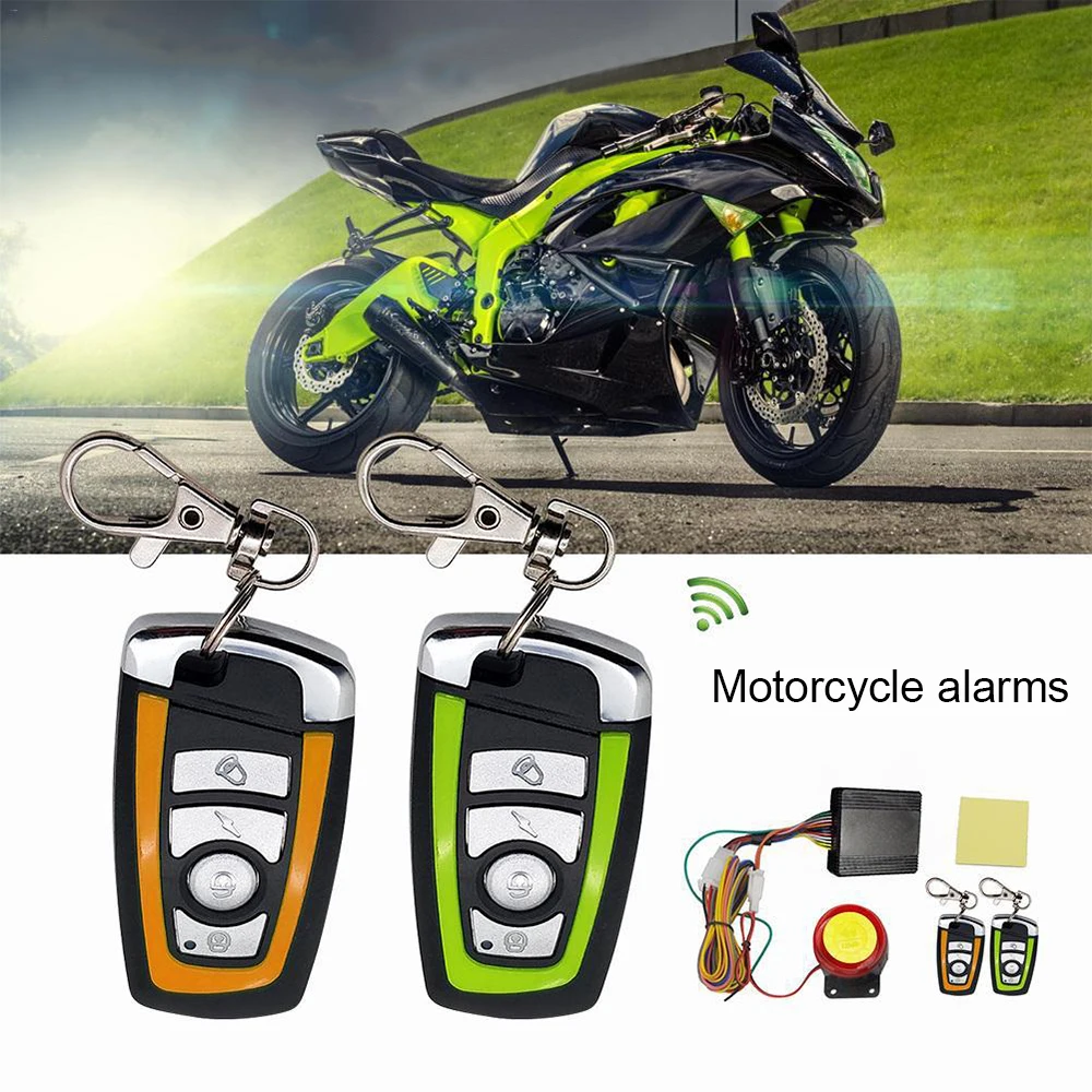 Motorcycle 125dB Universal Two-way Motorcycle Scooter Anti-theft Security Alarm System Engine Start Remote Control Key