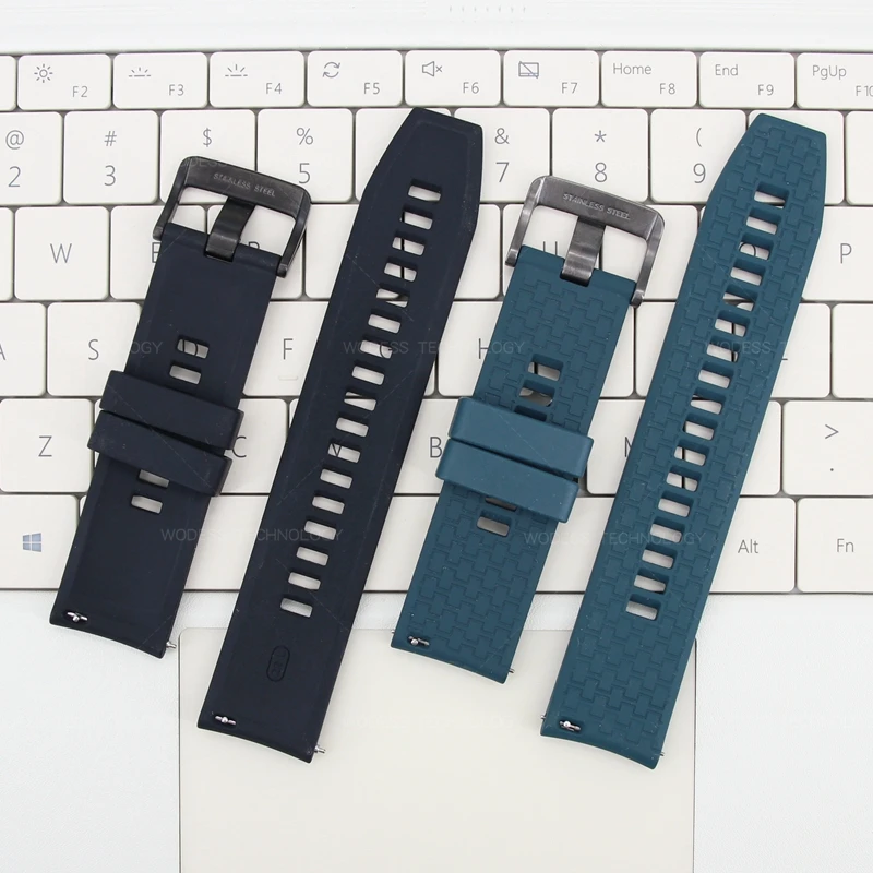 화웨이 워치 버즈 GT 가죽 실리콘 시계 스트랩, GT2 46mm 스포츠 FKM 시계 밴드, 궁극의 22mm 나일론 우븐 손목 밴드 스트랩